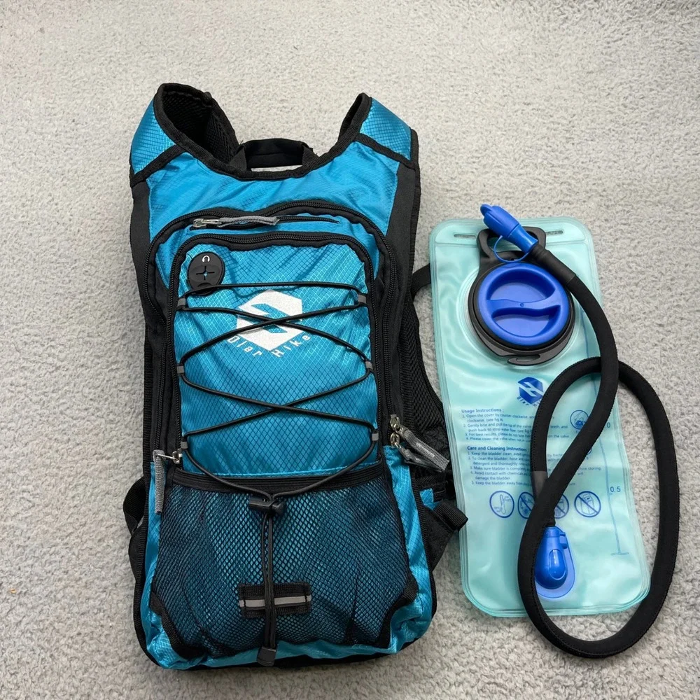 OlarHike Blue Insulated Hydration Backpack Bag w/ 2L Leak-Proof Water Bladder